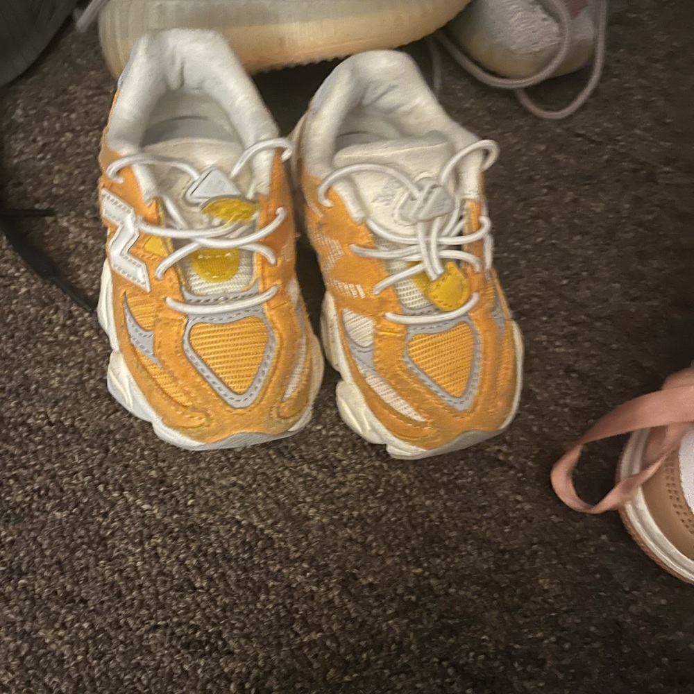 Kids Orange and White Sneakers